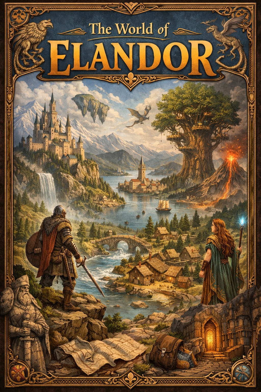 The World of Elandor: a fantasy realm of castles, mountains, dragons and adventure.